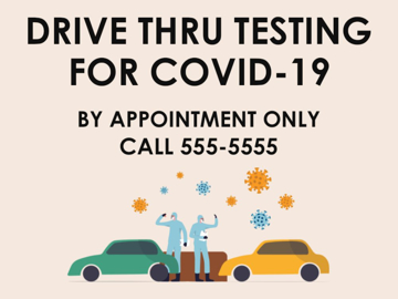 Picture of Drive Thru Clinic Signs 872155535