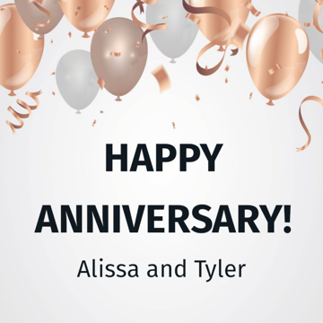 Picture of 12" x 12" Anniversary 6