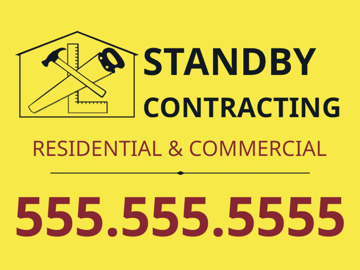 Picture of 18" x 24" Contractor Services 3772506