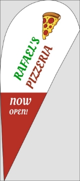Picture of Restaurants 3 - 7.5ft Teardrop Flag