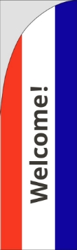Picture of Welcome 1 - 7.5ft Straight Flag