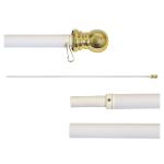 Picture of 6ft Spinner Flagpole - White Aluminum