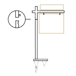 Picture of 64" Straight Arm Post