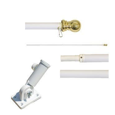 6ft Flag Pole + Bracket Kit