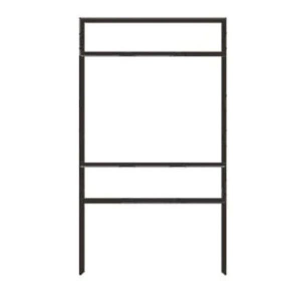 18in H x 24in W Metal Frame - 2 Riders (Black)