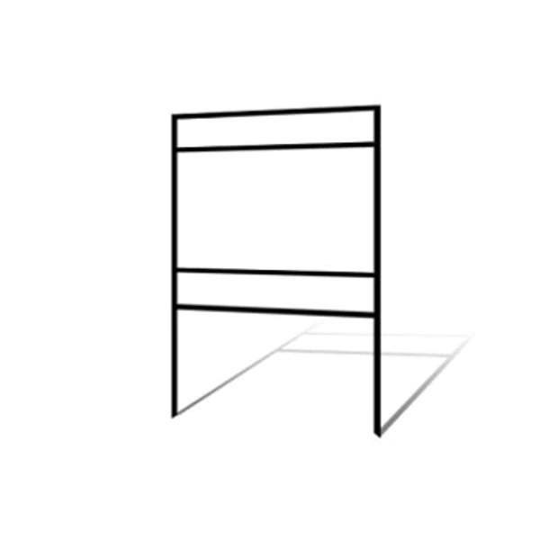 18in H x 30in W Metal Frame - 2 Riders (Black)