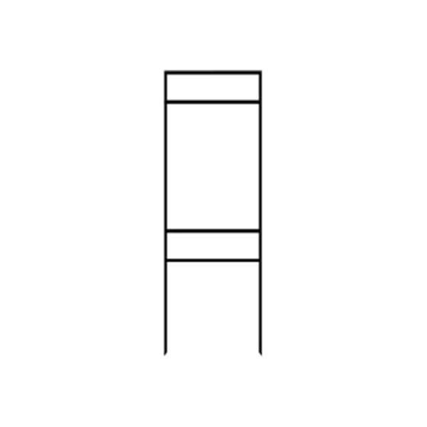 24in H x 18in W Metal Frame - 2 Riders (Black)