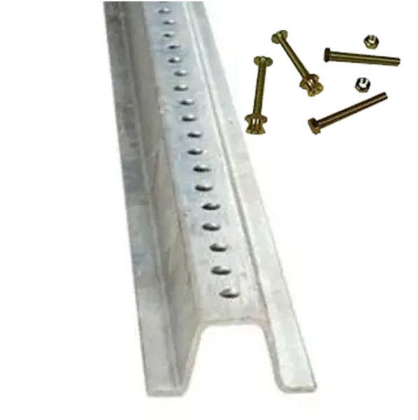 8' Galvanized U-Channel Post (With Mounting Hardware)