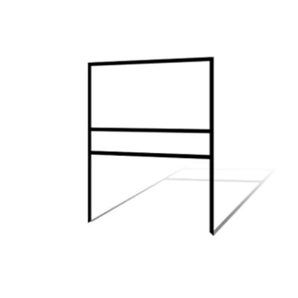 18in H x 30in W Metal Frame - 1 Rider (Black)