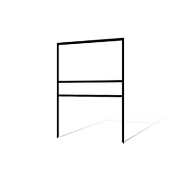 24in H x 30in W Metal Frame - 1 Rider (Black)