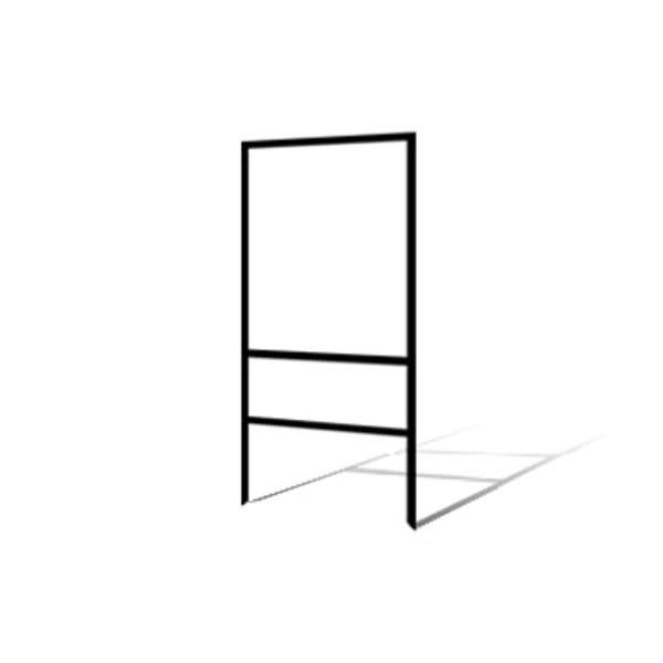 24in H x 18in W Metal Frame - 1 Rider (Black)