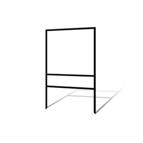 24in H x 24in W Metal Frame - 1 Rider (Black)