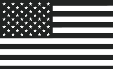 Picture of Black/White American Flag